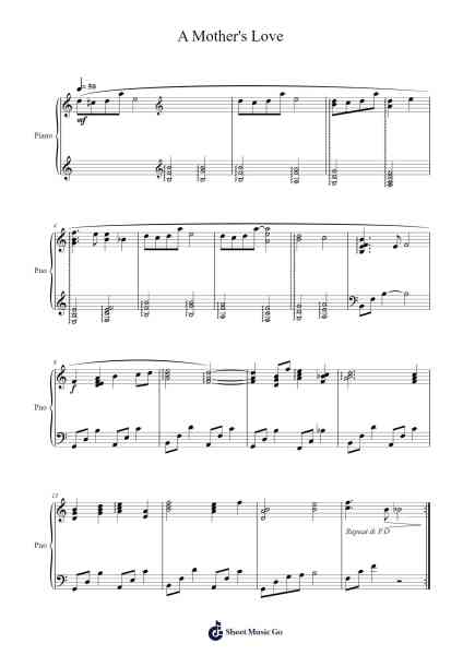 A Mother's Love Sheet Music by Chikayo Fukuda-Arr.Blairbart