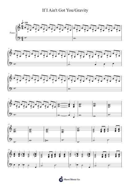 If I Ain't Got You/Gravity Notenblatt von undefined-Arr.Bystrong
