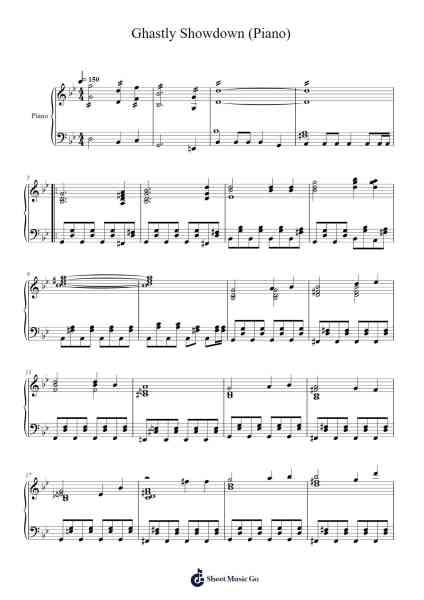 Ghastly Showdown (Piano) Sheet Music by Wattle-Arr.Zimgus Jackfred
