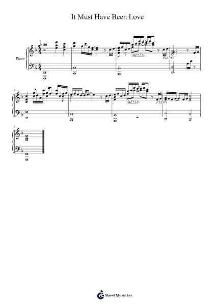 It Must Have Been Love Sheet Music by Per Gessle-Arr.Montholt