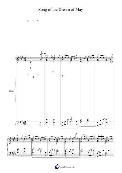 Song of the Dream of May Sheet Music by undefined-Arr.Dempbeau Leighstone