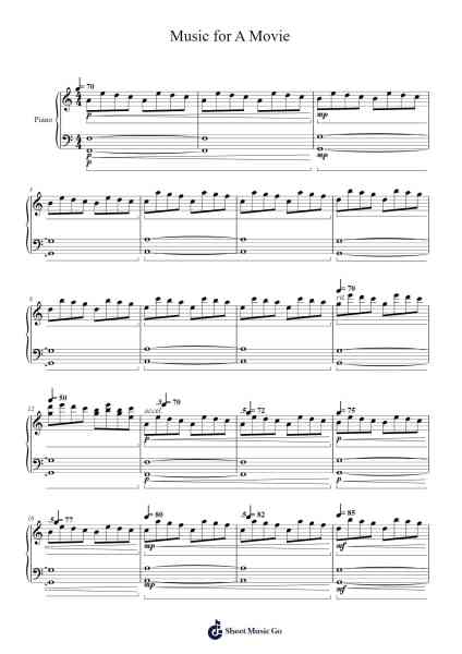 Music for A Movie Sheet Music by Keygram-Arr.Fieldtein