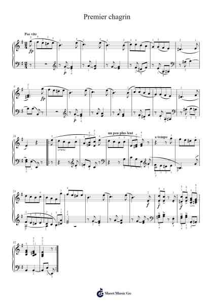 Premier chagrin Sheet Music by Robert Schumann-Arr.Urrite