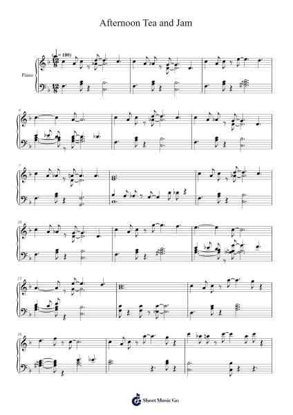 Afternoon Tea and Jam Sheet Music by Readenee Foxmiles-Arr.Ausdam Pukin