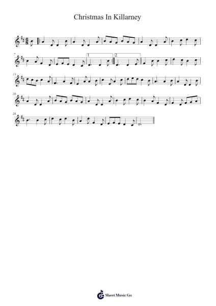 Christmas In Killarney Sheet Music by undefined-Arr.Woodthorne Rylee