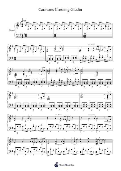 Caravans Crossing Gludin Sheet Music by undefined-Arr.Yuledawn