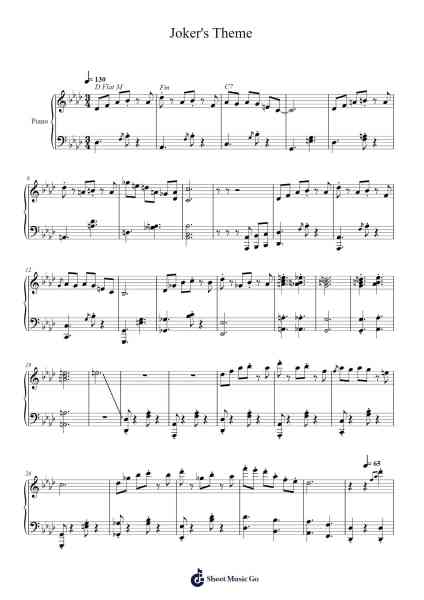 Joker's Theme Sheet Music by Soulphonic-Arr.Caewald Tabpritt