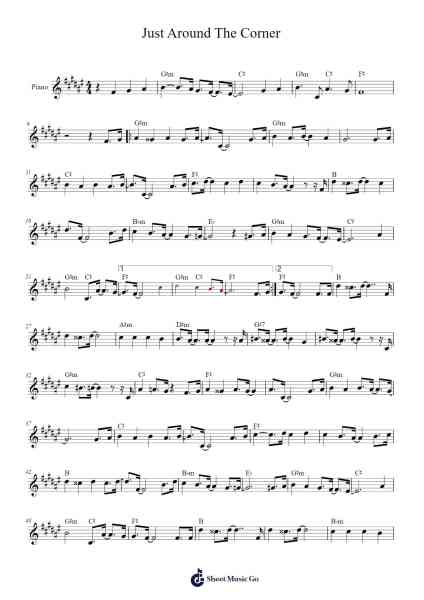 Just Around The Corner Sheet Music by undefined-Arr.Pearroe