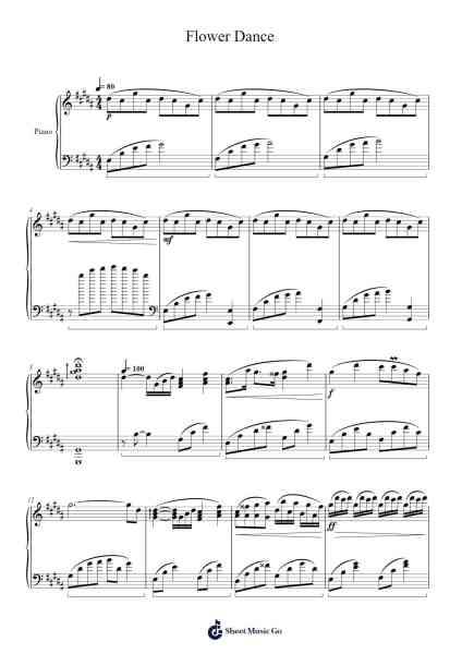 Flower Dance Sheet Music by Music & Cover-Arr.Sainsgen Junebrowne