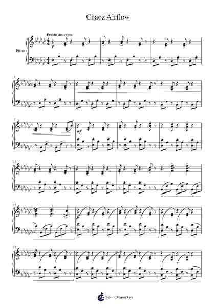Chaoz Airflow Sheet Music by Byork-Arr.Jounic Beauback