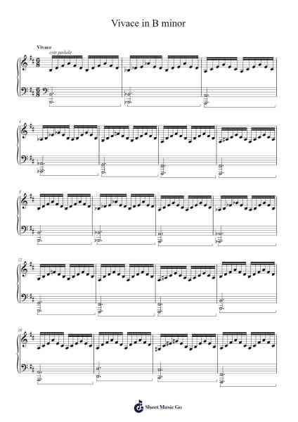 Vivace in B minor Sheet Music by Stephen MacLellan-Arr.Shirnett