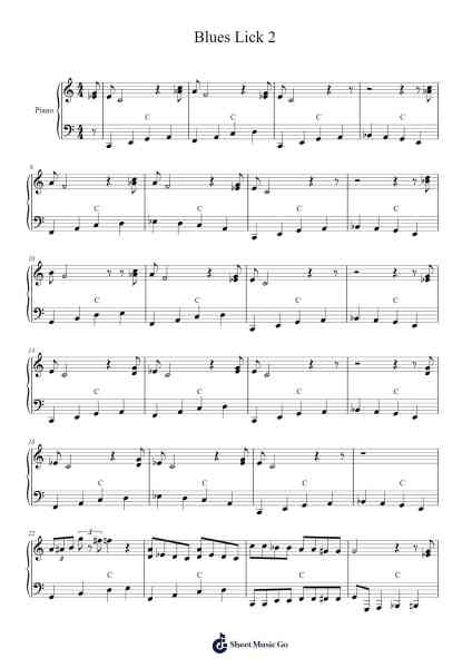 Blues Lick 2 Sheet Music by undefined-Arr.Attcolm