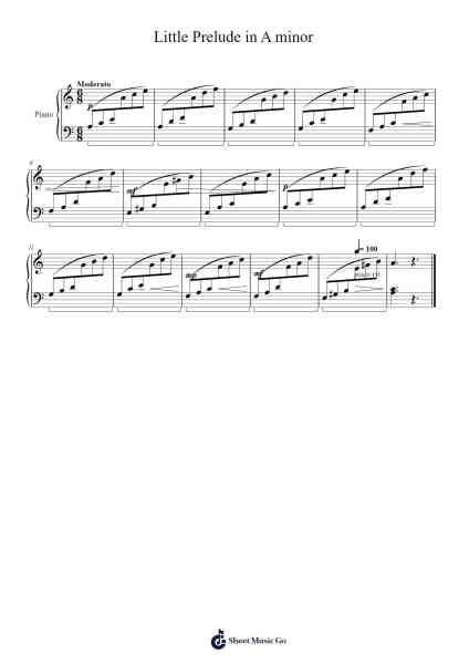 Little Prelude in A Minor Sheet Music by Ludvig Schytte-Arr.Bumie Dorion
