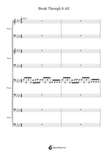Break Through It All Sheet Music by Tomoya Ohtani-Arr.Tifliz
