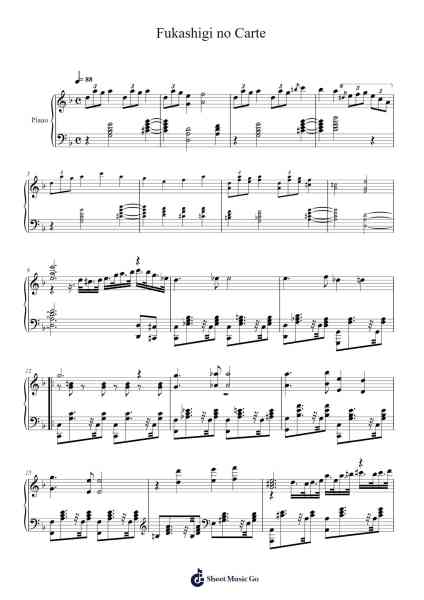 Fukashigi no Carte Sheet Music by fox capture plan/かわい ひでひろ-Arr.Croftslop