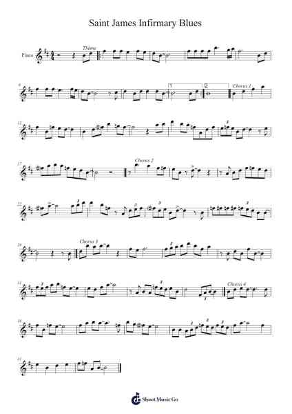 Saint James Infirmary Blues Sheet Music by Marco Bb-Arr.Kawar Rusfrank