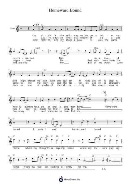 Homeward Bound Sheet Music by Paul Simon-Arr.Janedo