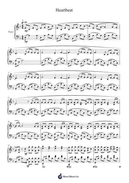 Heartbeat Sheet Music by BTS-Arr.Songes