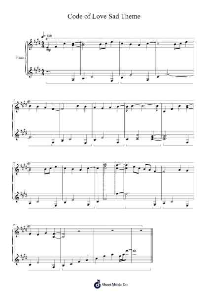 Era of Samurai: Code of Love Sad Theme Sheet Music by Olivia-Arr.Poekirk