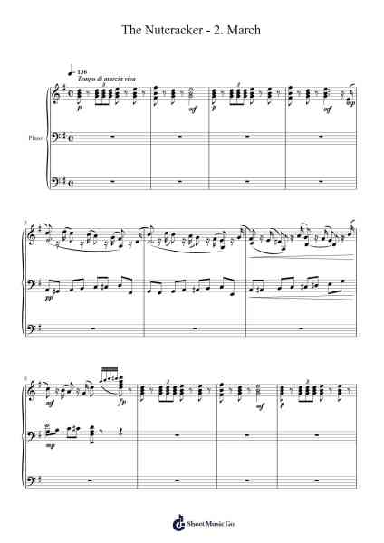 The Nutcracker - 2. March Sheet Music by undefined-Arr.Hewgy Fowearl