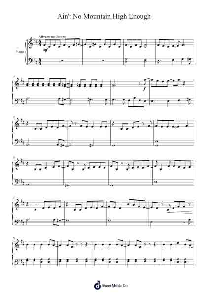 Ain't No Mountain High Enough Sheet Music by Marvin Gaye/Tammi Terrell-Arr.Hulstone Lilsper