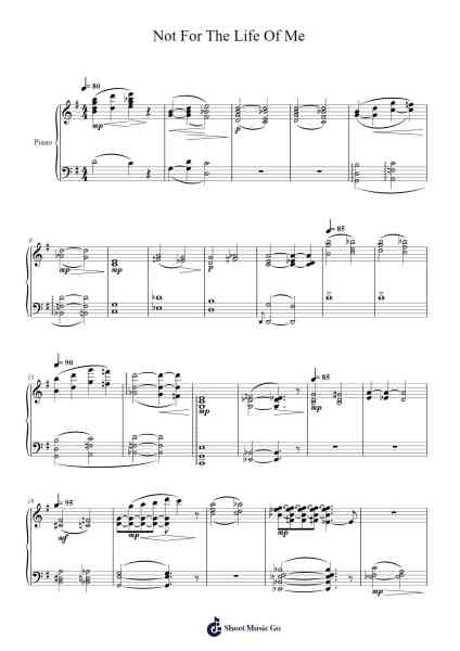 Not For The Life Of Me Sheet Music by Jeanine Tesori-Arr.Jonessen Steinsia