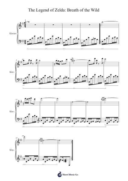The Legend of Zelda: Breath of the Wild Sheet Music by Manaka Kataoka-Arr.Rayward