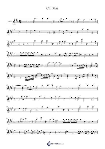 Chi Mai Sheet Music by Ennio Morricone-Arr.Shirnett