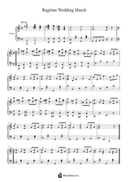 Ragtime Wedding March Sheet Music by Axel W. Christensen-Arr.Asmie Panvien
