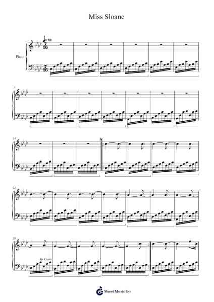 Miss Sloane - Solo Sheet Music by Dukesing Walkyy-Arr.Inmark Ausbrooke