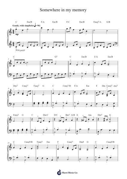 Somewhere in My Memory Sheet Music by John Williams-Arr.Billel Samry