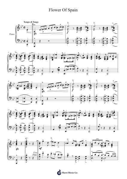Flower of Spain (1924) Sheet Music by Pete Wendling/Max Kortlander-Arr.Jebois Hudlap