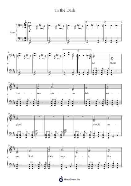In the Dark Sheet Music by undefined-Arr.Egger Daveky