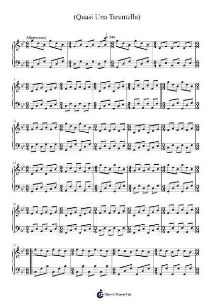 Perpetuum Mobile III - Dance 악보 Alett Dicox - 편곡 Sumia