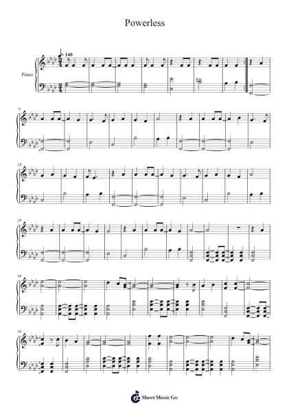 Powerless Sheet Music by Linkin Park-Arr.Hedbraith