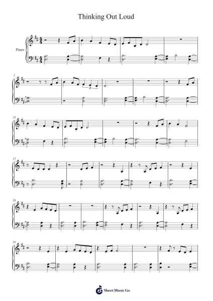 Thinking Out Loud Sheet Music by Ed Sheeran-Arr.Brobraith Zeyer