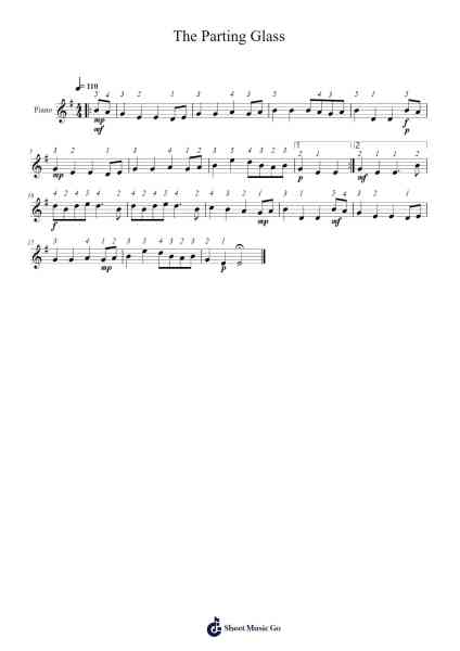 The Parting Glass Sheet Music by Petstrong-Arr.Fanbrow Douggreve