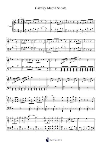 Cavalry March Sonata Sheet Music by Longholmes Ronjill-Arr.Campnah