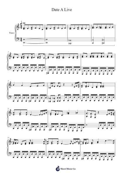 Date A Live Musica per pianoforte di undefined - Arr.Swinfred Clarkdiah