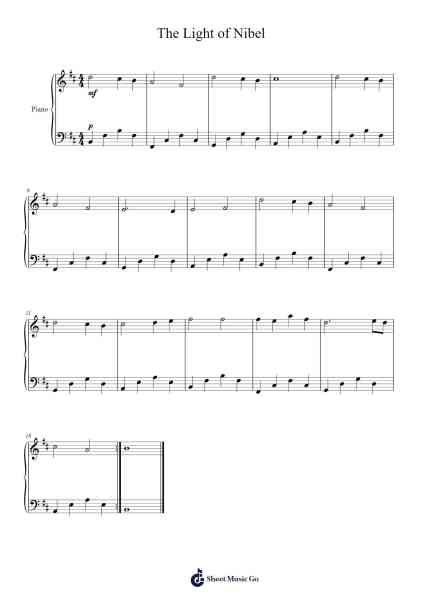 The Light of Nibel Sheet Music by undefined-Arr.Webbkay