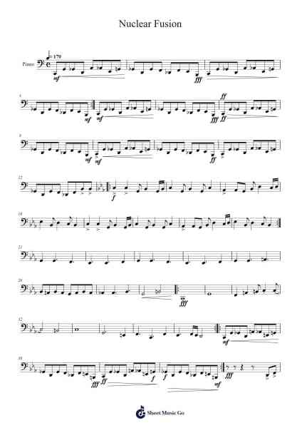 Nuclear Fusion Sheet Music by ZUN-Arr.Keliot Hicksner