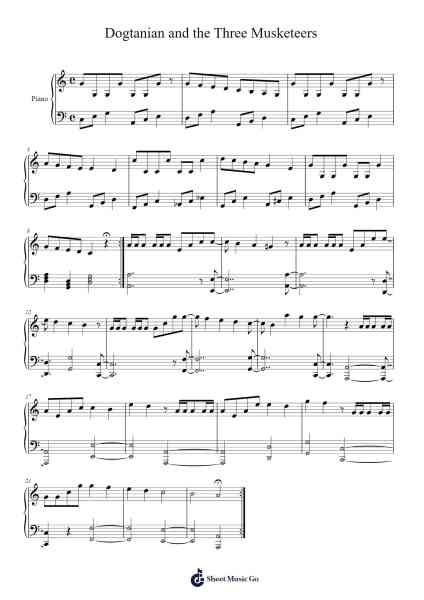 Dogtanian and the Three Musketeers Sheet Music by Cryby-Arr.Loborn Chadrie