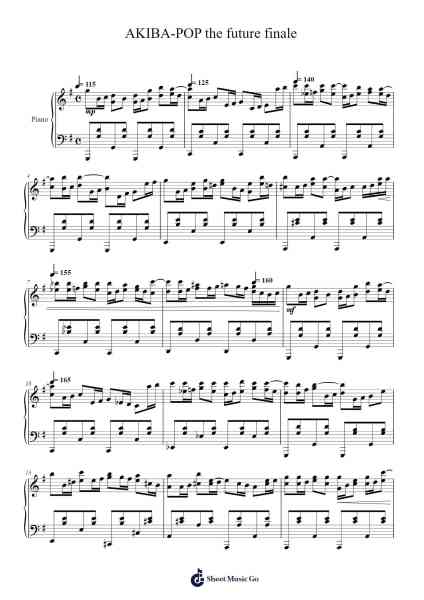 AKIBA-POP the future finale Sheet Music by MOSAIC.WAV-Arr.Efbin Kimsie