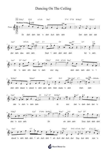 Dancing On The Ceiling Sheet Music by Chet Baker-Arr.Copraine