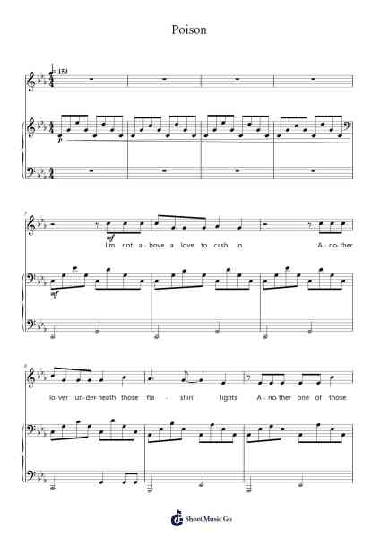 Poison Sheet Music by Hazbin Hotel-Arr.Dawnvia