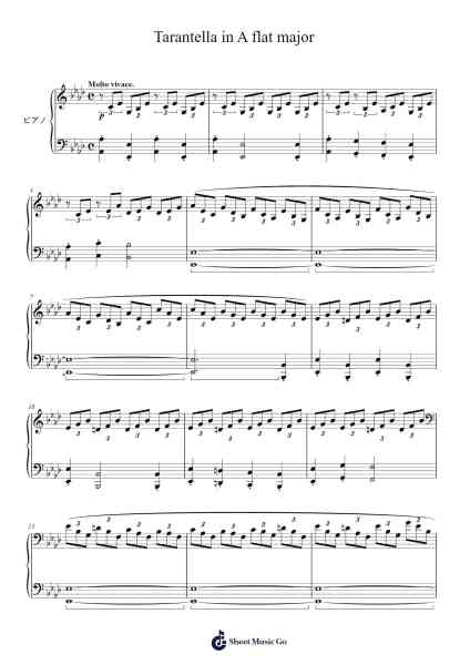 Tarantella in A flat major Sheet Music by Tetsunosuke Koizumi-Arr.Bobright