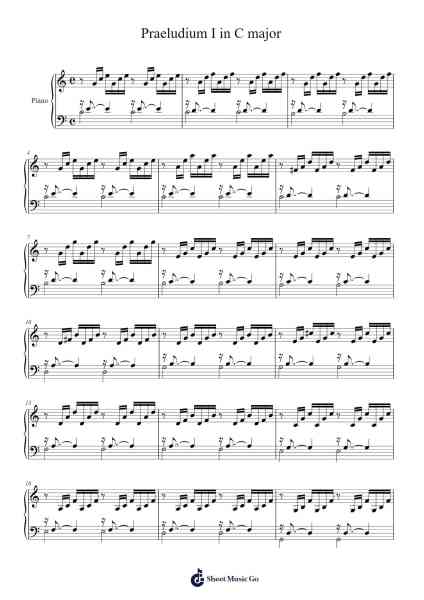 Praeludium I in C major Sheet Music by Johann Sebastian Bach-Arr.Humbart Browningboyd