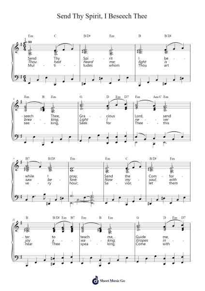 Send Thy Spirit, I Beseech Thee (Ebenezer)(O The Deep Deep Love Of Jesus) Sheet Music by Thomas John Williams-Arr.Trebes