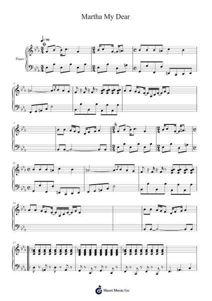 Martha My Dear Sheet Music by Paul McCartney-Arr.Tice Charsweet