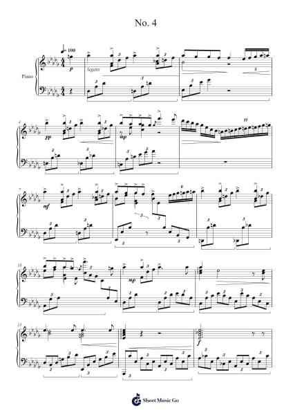 No. 4 Sheet Music by Alex Halme-Arr.Annnat Keclair
